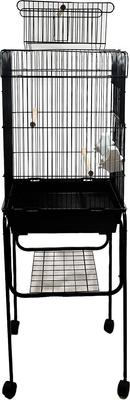 Show full view: YML 5984 Open Play Top Wheeled Bird Cage, Black, Large slide 3 of 3