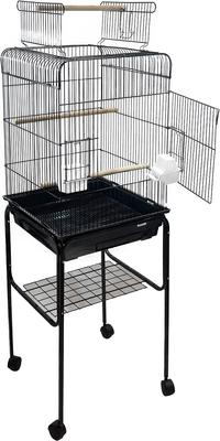 Show full view: YML 5984 Open Play Top Wheeled Bird Cage, Black, Large slide 2 of 3