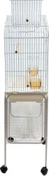 YML 5834 Open Shell Top Wheeled Bird Cage, White, Medium slide 2 of 3