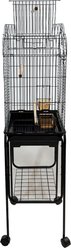 YML 5834 Open Shell Top Wheeled Bird Cage, Black, Medium slide 2 of 3