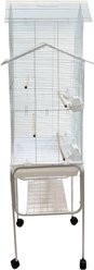 YML 6944 Tall Pagoda Top Wheeled Bird Cage, White, X-Large slide 2 of 3