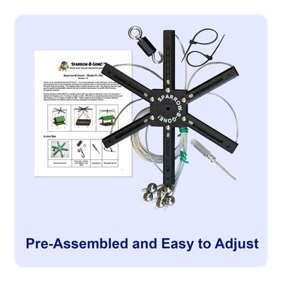 Show full view: Sparrow-B-Gone! Rectangular/Platform Feeders Bird Feeder Accessory, Black, Small/Medium slide 4 of 5