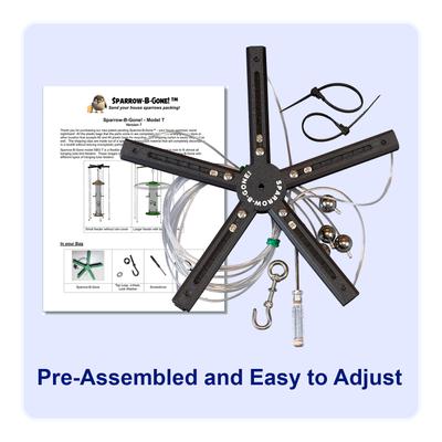 Show full view: Sparrow-B-Gone! Tube Feeders Bird Feeder Accessory, Black slide 4 of 5