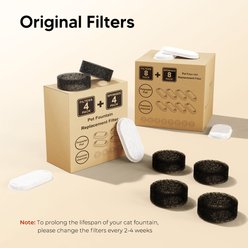 HINTON Ideal Quiet Pump Stainless Steel Dog & Cat Water Fountain with Multi-Stage Filtration, Flower Shaped Nozzle & Water Level Window, Silver, 3.2-L slide 2 of 8