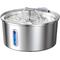 Show in main carousel: HINTON Indoor Ultra Quiet Automatic Water Dispenser Stainless Steel Dog & Cat Water Fountain with Water Level Window & Multi-Stage Filtration, Silver, 3.2-L slide 1 of 8