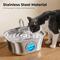 Show in main carousel: HINTON Automatic Hydration Dispenser & Ultra Quiet Pump Stainless Steel Dog & Cat Water Fountain with Multi-Stage Filtration, Water Tap Nozzle & Water Level Window, Silver, 3.2-L slide 6 of 8