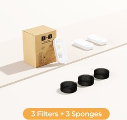 HINTON PDZD-3 Dog & Cat Water Fountain Replacement Filters & Pre-Filter Sponges, White, 3 count slide 2 of 5