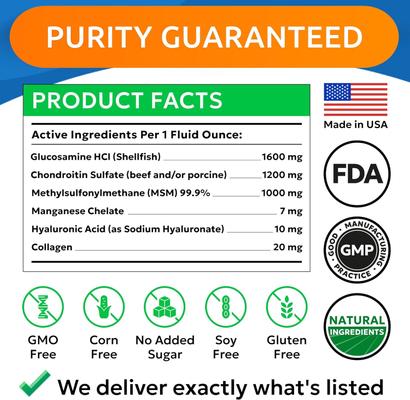 Show full view: Bark&Spark Liquid Glucosamine + Collagen Hip & Joint Supplement for Dogs, 16-fl oz bottle slide 9 of 10