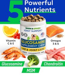 Bark&Spark Glucosamine Chondroitin Peanut Butter Flavored Hip & Joint Chews Supplement for Dogs, 120 count slide 2 of 8