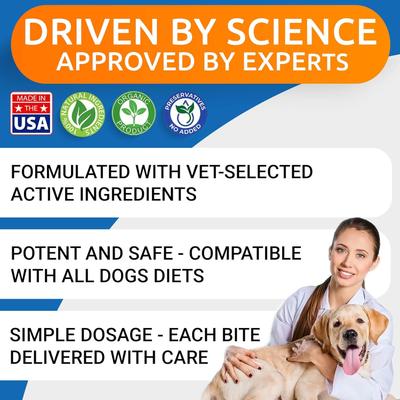 Show full view: Bark&Spark Advanced Allergy Relief & Itch Relief with Omega 3 & Fish Oil with Probiotics Chew Supplement, 120 count slide 4 of 10
