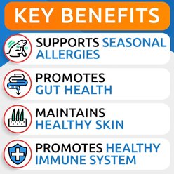 Bark&Spark Allergy Relief & Anti Itch Relief with Omega 3 Skin & Coat Fish Oil Chew Supplement for Dogs, 120 count slide 2 of 8