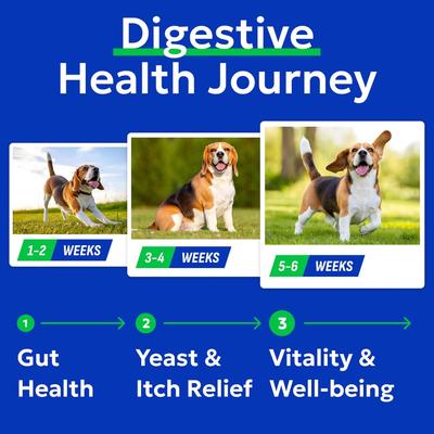 Show full view: Bark&Spark Probiotics & Digestive Enzymes Fiber & Digestion & Gut Health Chew Supplement for Dogs, 120 count slide 5 of 10