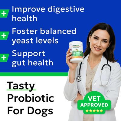 Show full view: Bark&Spark Probiotics & Digestive Enzymes Fiber & Digestion & Gut Health Chew Supplement for Dogs, 120 count slide 3 of 10