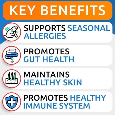 Show full view: Bark&Spark Allergy Relief & Anti Itch Relief with Omega 3 Skin & Coat Fish Oil Chew Supplement for Dogs, 120 count slide 3 of 9