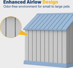 KAMABOKO Indoor & Outdoor Dog House, Large, Grey slide 2 of 8