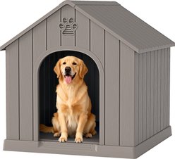 KAMABOKO Indoor & Outdoor Dog House, Large, Dark Grey