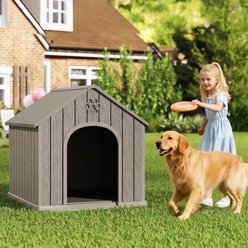 KAMABOKO Indoor & Outdoor Dog House, Large, Dark Grey slide 2 of 8