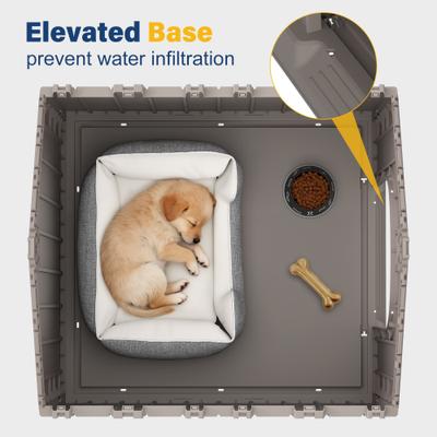 Show full view: KAMABOKO Indoor & Outdoor Dog House, Large, Dark Grey slide 6 of 9