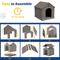 Show in main carousel: KAMABOKO Indoor & Outdoor Dog House, Large, Dark Grey slide 3 of 9