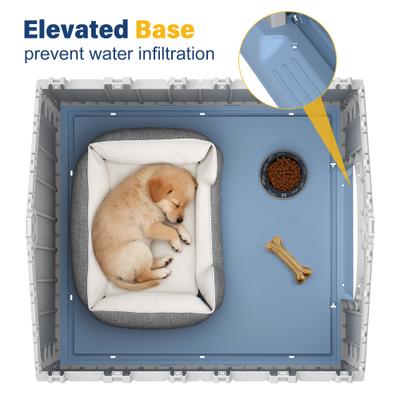 Show full view: KAMABOKO Indoor & Outdoor Dog House, Large, Grey slide 6 of 9