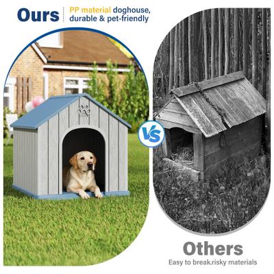Show full view: KAMABOKO Indoor & Outdoor Dog House, Large, Grey slide 7 of 9