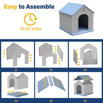 Show full view: KAMABOKO Indoor & Outdoor Dog House, Large, Grey slide 3 of 9