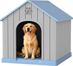 KAMABOKO Indoor & Outdoor Dog House, Large, Grey