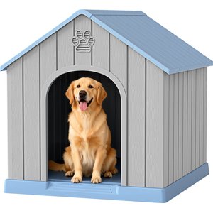 KAMABOKO Indoor & Outdoor Dog House, Large, Grey
