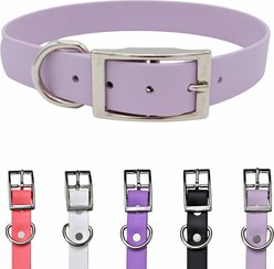 Tailr Premium BioThane Waterproof Dog Collar, Pleasant Plum, Extra Large: 18 to 21-in neck, 1-in wide