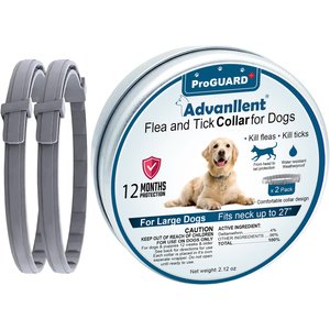 Advanllent Flea & Tick Treatment & Prevention Collar for Dogs, Over 18 lbs, 2 count