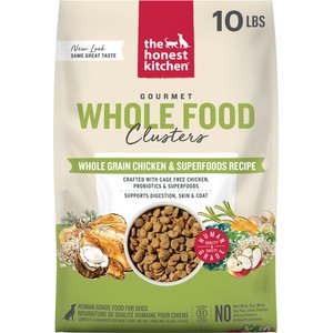 The Honest Kitchen Human Grade Food Clusters Whole Grain Chicken & Oat Recipe Dog Food, 10-lb bag