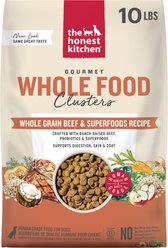 The Honest Kitchen Human Grade Whole Food Clusters Whole Grain Beef & Oat Dry Dog Food, 10-lb bag