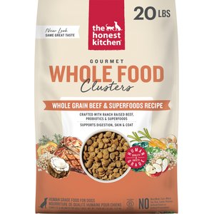 The Honest Kitchen Human Grade Whole Food Clusters Whole Grain Beef & Oat Dry Dog Food, 20-lb bag