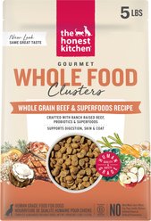 The Honest Kitchen Human Grade Whole Food Clusters Whole Grain Beef & Oat Dry Dog Food, 5-lb bag