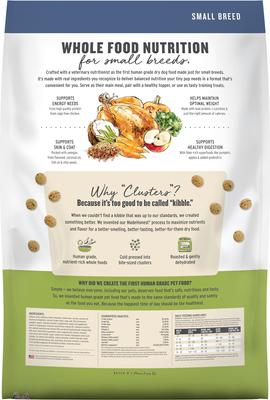 Show full view: The Honest Kitchen Human Grade Whole Food Clusters Chicken Recipe Small Breed Grain-Free Dog Food, 10-lb bag slide 3 of 13