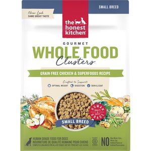 The Honest Kitchen Human Grade Whole Food Clusters Chicken Recipe Small Breed Grain-Free Dog Food, 1-lb bag