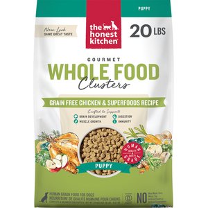 The Honest Kitchen Human Grade Whole Food Clusters Chicken Recipe Puppy Blend Grain-Free Dehydrated Dog Food, 20-lb bag