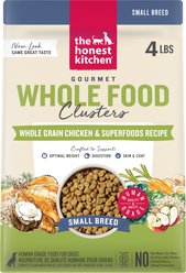 The Honest Kitchen Human Grade Food Clusters Whole Grain Chicken & Oat Recipe Small Breed Dog Food, 4-lb bag
