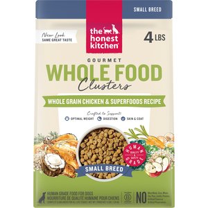 The Honest Kitchen Human Grade Food Clusters Whole Grain Chicken & Oat Recipe Small Breed Dog Food, 4-lb bag