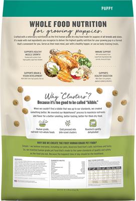 Show full view: The Honest Kitchen Human Grade Food Clusters Whole Grain Chicken & Oat Recipe Puppy Blend Dog Food, 20-lb bag slide 3 of 12