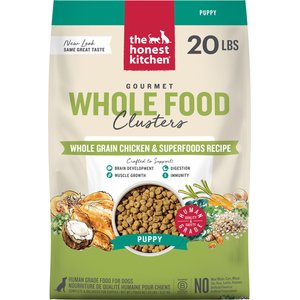 The Honest Kitchen Human Grade Food Clusters Whole Grain Chicken & Oat Recipe Puppy Blend Dog Food, 20-lb bag