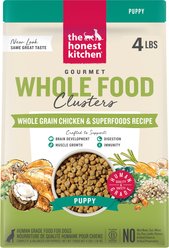 The Honest Kitchen Human Grade Food Clusters Whole Grain Chicken & Oat Recipe Puppy Blend Dog Food, 4-lb bag