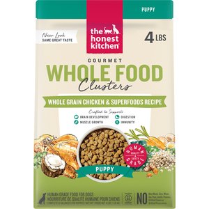 The Honest Kitchen Human Grade Food Clusters Whole Grain Chicken & Oat Recipe Puppy Blend Dog Food, 4-lb bag