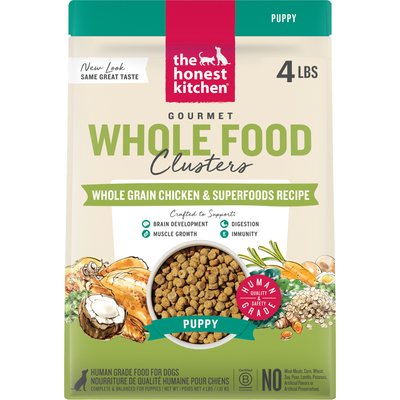 The Honest Kitchen The Honest Kitchen Human Grade Food Clusters Whole Grain Chicken & Oat Recipe Puppy Blend Dog Food, 4-lb bag