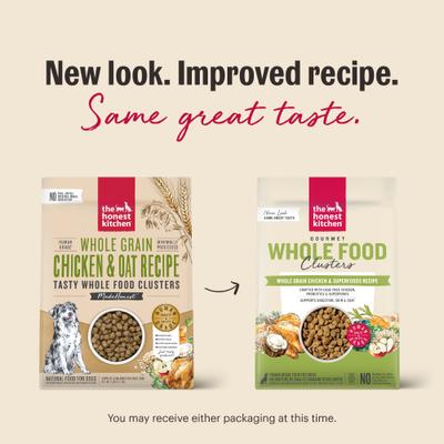 Show full view: The Honest Kitchen Human Grade Food Clusters Whole Grain Chicken & Oat Recipe Dog Food, 5-lb bag slide 5 of 12