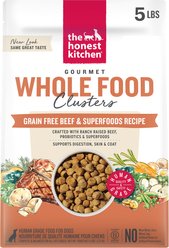 The Honest Kitchen Human Grade Grain-Free Beef Whole Food Clusters Dry Dog Food, 5-lb bag