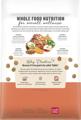 Show full view: The Honest Kitchen Human Grade Grain-Free Beef Whole Food Clusters Dry Dog Food, 5-lb bag slide 3 of 13