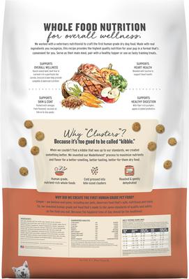 Show full view: The Honest Kitchen Human Grade Grain-Free Beef Whole Food Clusters Dry Dog Food, 1-lb bag slide 3 of 13