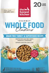 The Honest Kitchen Human Grade Grain-Free Turkey Whole Food Clusters Dry Dog Food, 20-lb bag