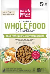The Honest Kitchen Human Grade Grain-Free Chicken Whole Food Clusters Dry Dog Food, 5-lb bag